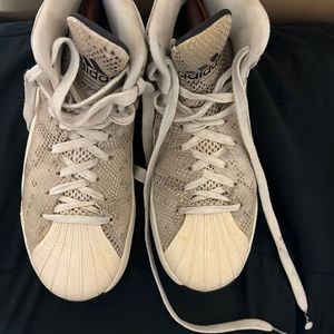 Size 12- Adidas D Roe 5 Boost OG White/Tan Vintage 11/14